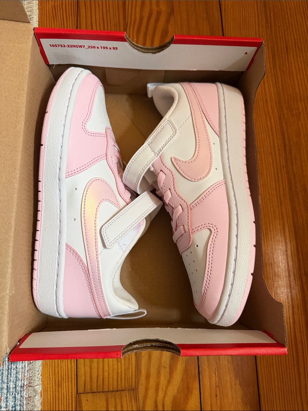 Girls Nike Court Borough Low Recraft Pink/White